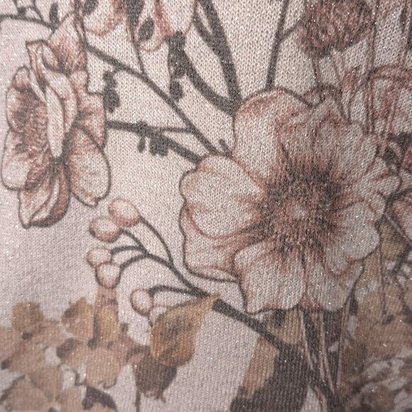 Bella Amore Floral Print XL Sweater Made In Italy Lightweight Knit Pullover - Picture 3 of 7